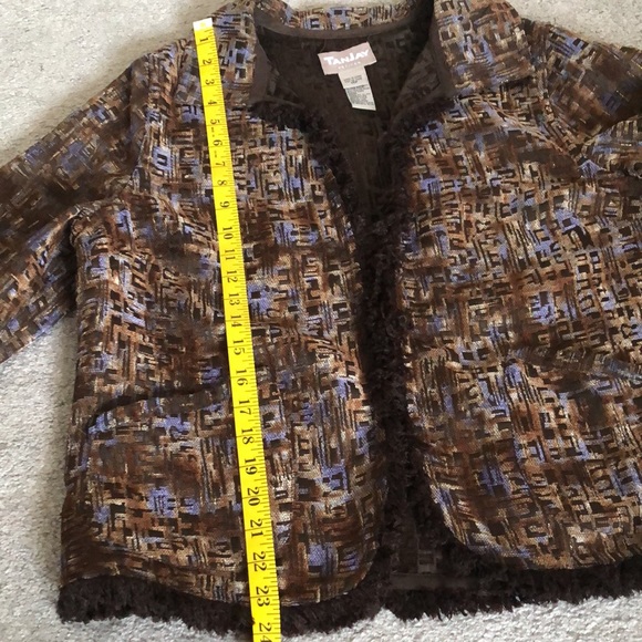 NWT TanJay Petites Brown and Purple Reversible Jacket - Picture 9 of 10